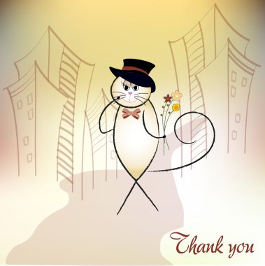 Thank you greeting card clipart