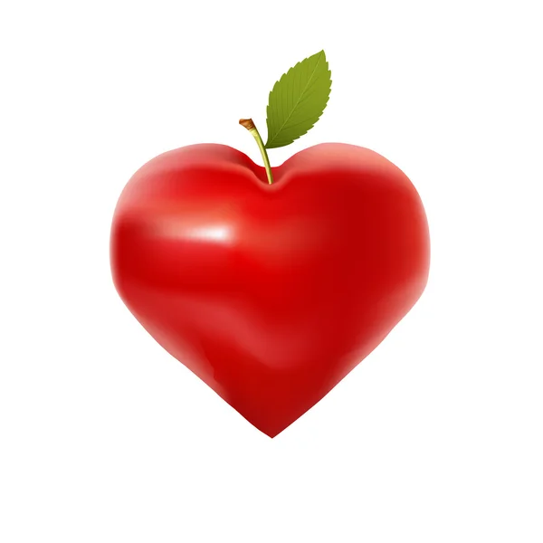 Jabłko serce — Zdjęcie stockowe