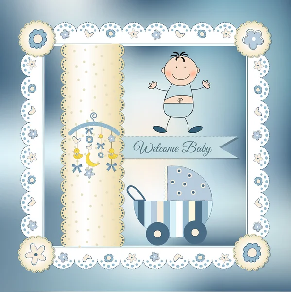 Newborn baby greeting card — Stock Photo, Image