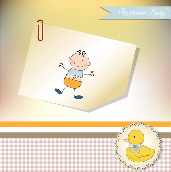 Bem-vindo bebê cartão de saudação — Fotografia de Stock