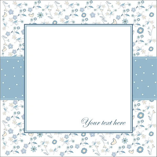 Convite com flores e fundo branco — Fotografia de Stock