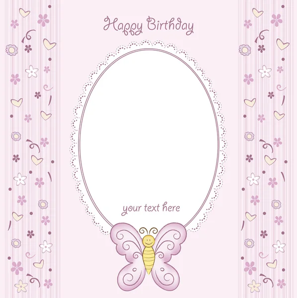Butterfly birthday card — Stock Photo, Image