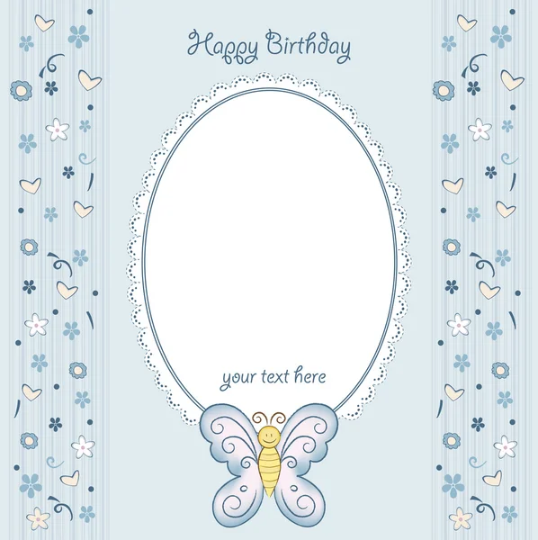 Tarjeta de cumpleaños de mariposa —  Fotos de Stock