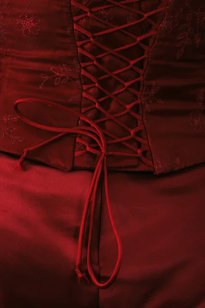 红色的衣服的细节 — 图库照片