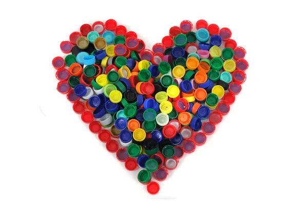 Καρδιά από χρώμα καλύμματα — Φωτογραφία Αρχείου