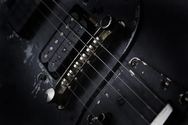 Detail of guitar as very nice musical background — Stock Photo, Image