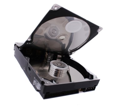 Open hard drive clipart