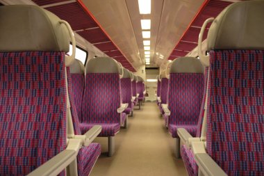 Intercity train interior clipart