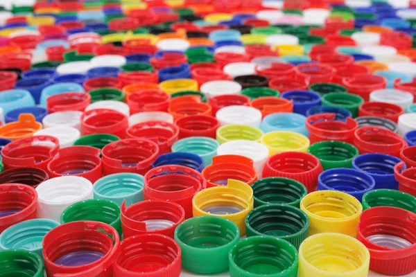 Kleur plastic doppen — Stockfoto