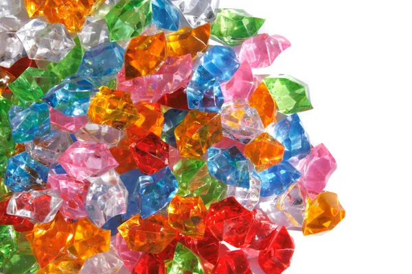 Cor diamantes de plástico — Fotografia de Stock