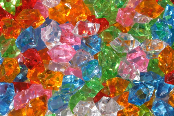 Cor diamantes de plástico — Fotografia de Stock