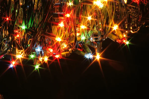 Navidad luces fondo —  Fotos de Stock