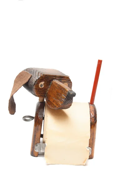 Стара собака дерев'яні — стокове фото
