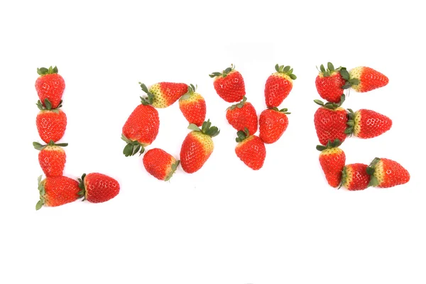 Strawberries as love — Stock Photo, Image