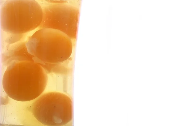 Glass of eggs — Stock Photo, Image