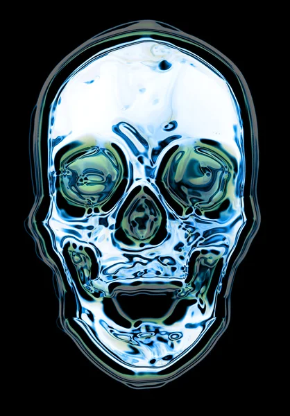 Skull on black background — Stock Photo, Image