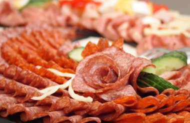 Salami rose clipart