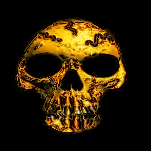 Złote czaszki — Zdjęcie stockowe