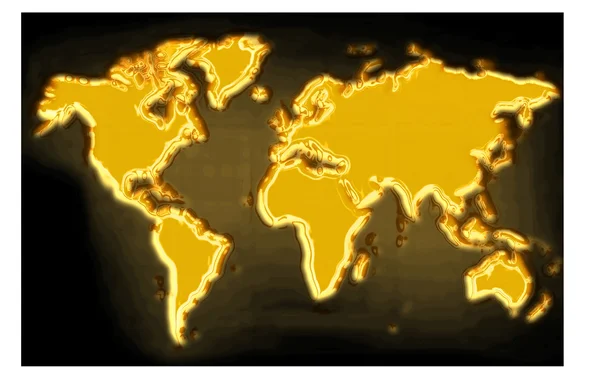 Mapa złota — Zdjęcie stockowe