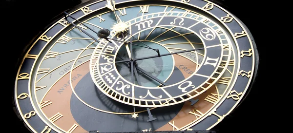 Prague relógio detalhe — Fotografia de Stock