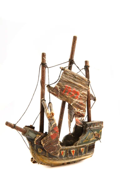 1492 年的旧船模型。 — 图库照片