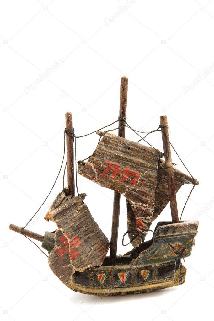Model of old ship