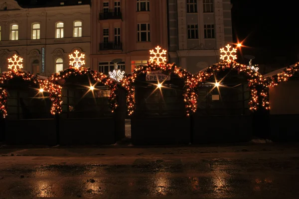 Ostrava e as luzes de Natal — Fotografia de Stock