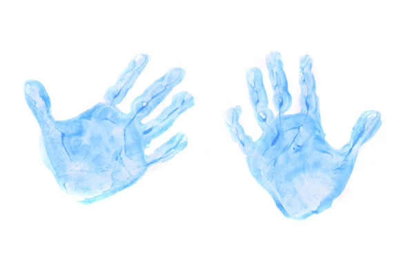 Blaue Hände — Stockfoto