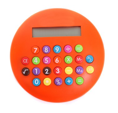 Orange calculator clipart