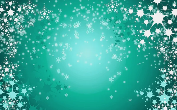 Jul bakgrund med snö flingor — Stockfoto
