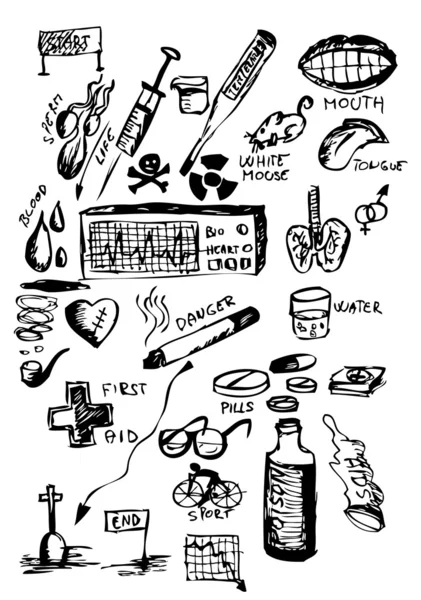 Iconos de salud — Foto de Stock