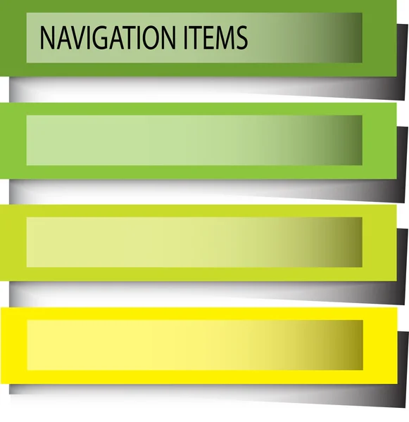 stock vector navigation items