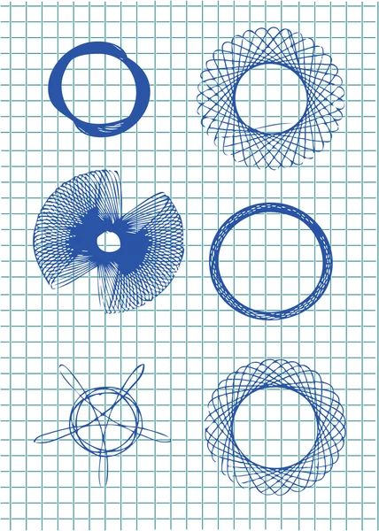Handgezeichnete Kreissymbole — Stockvektor