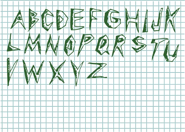 Nice hand drawn alphabet — Stock Vector