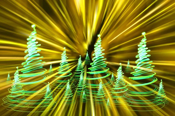 Boże Narodzenie lasu (światła) — Zdjęcie stockowe
