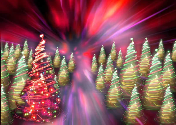Рождественский лес — стоковое фото