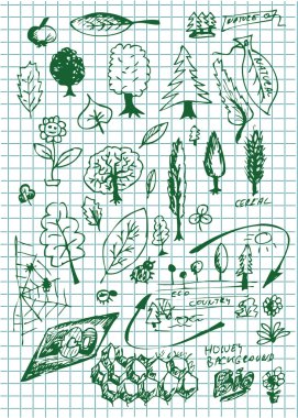 eco bio and nature symbols clipart