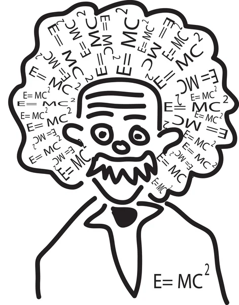 Tête d'Einstein — Image vectorielle