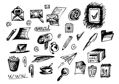 hand drawn operation system icons clipart