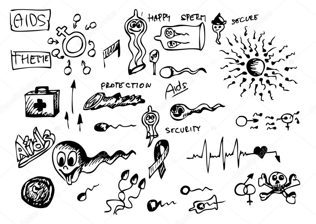 hand drawn sexurity sex icons