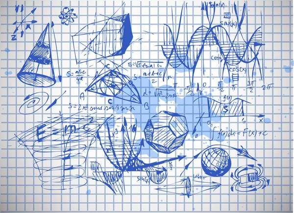 Символы математики и физики — стоковый вектор