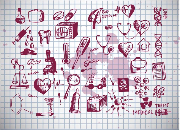 Здравоохранение и медицинские иконы — стоковый вектор