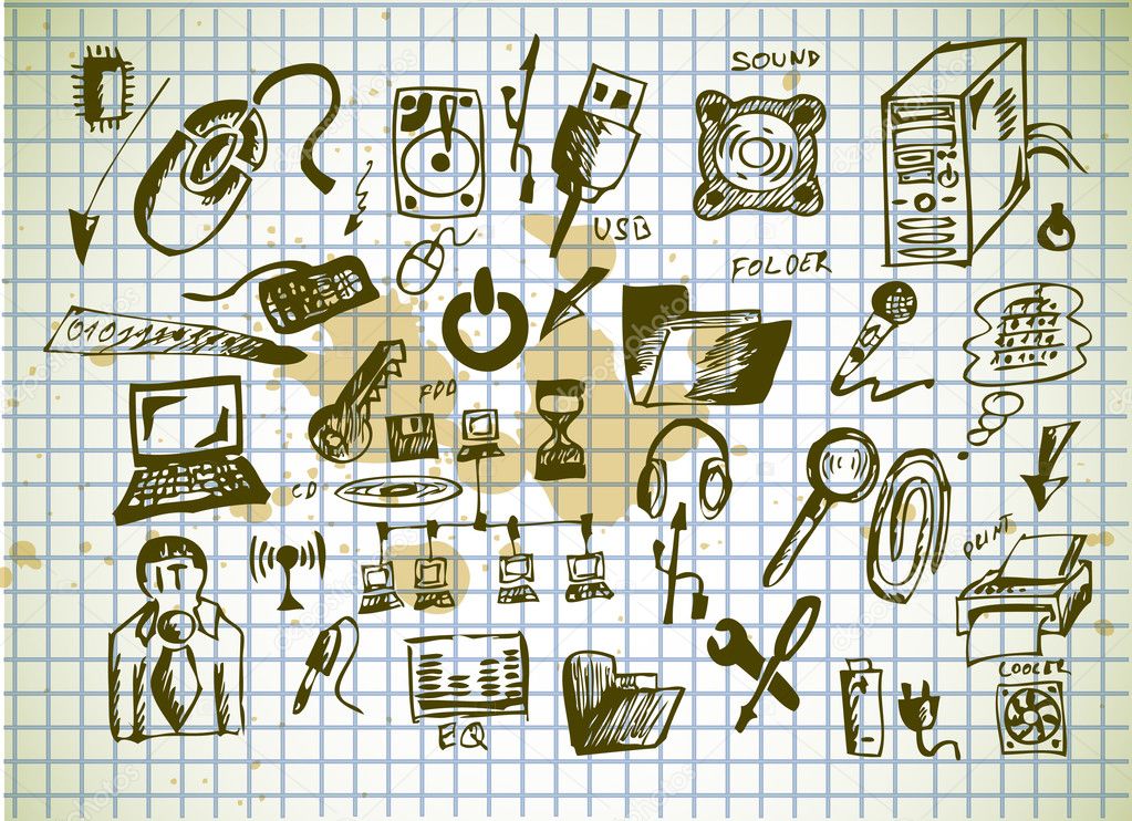hand drawn computer icons