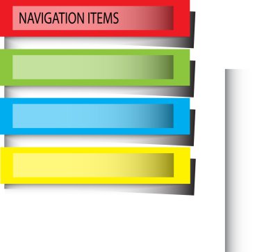color navigation bars clipart