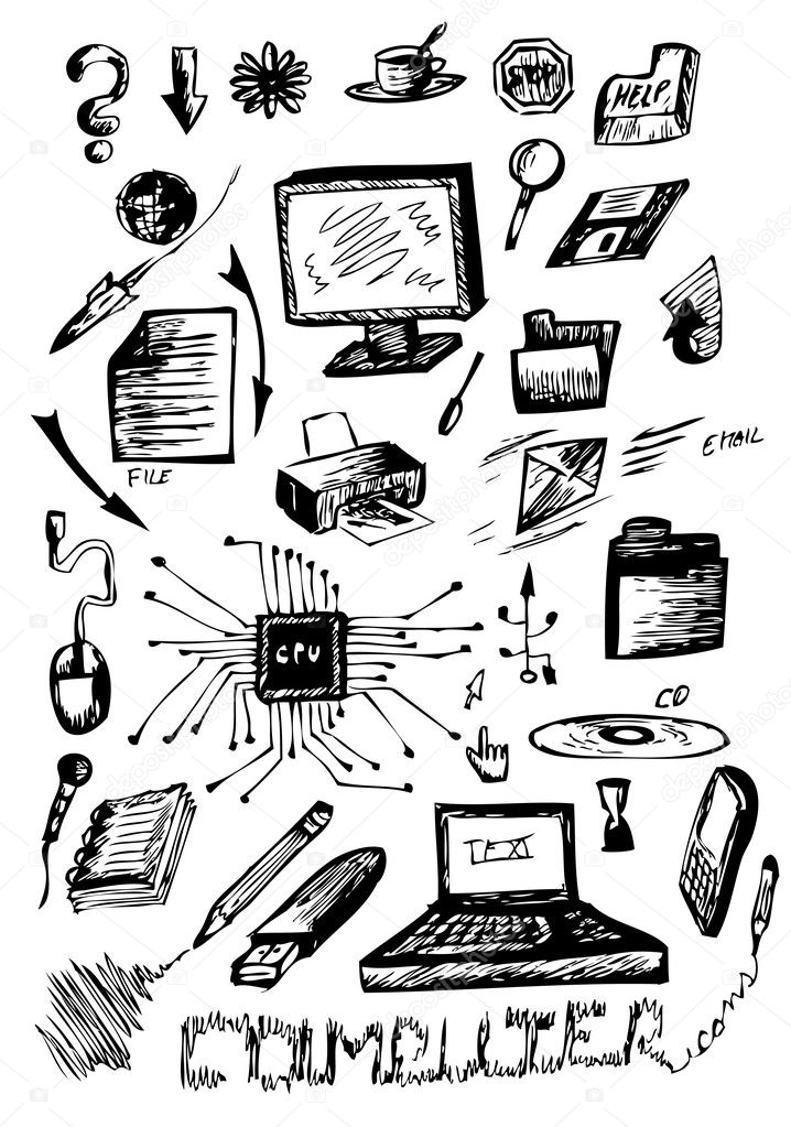 hand drawn computer icons