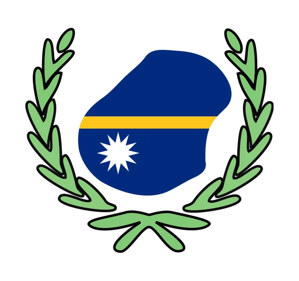 Bandiera Nauru sulla mappa — Foto Stock
