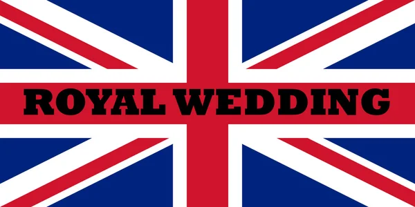 Königliche Hochzeitsfahne — Stockfoto