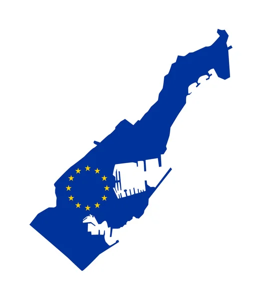 EU san marino vlag en kaart — Stockfoto