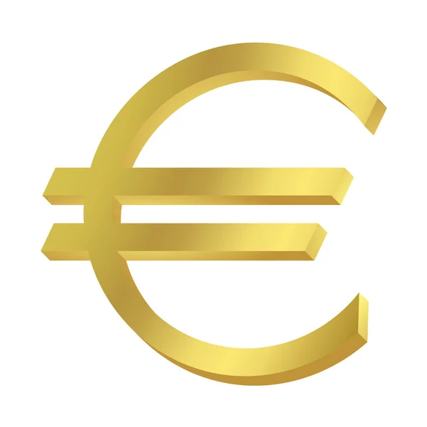 Ouro Euro sinal ou símbolo — Fotografia de Stock