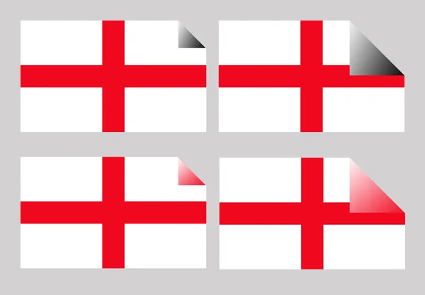 Anglie vlajky štítky nebo samolepky — Stock fotografie